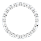 10K Gold Round Lab-Grown Diamond Shared-Prong Eternity Band – 2.5 mm Stones - White Gold - view 2