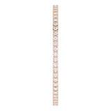 10K Gold Round Lab-Grown Diamond Shared-Prong Eternity Band – 1 mm Stones - Rose Gold - view 4