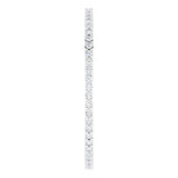 10K Gold Round Lab-Grown Diamond Shared-Prong Eternity Band – 1 mm Stones - White Gold - view 4