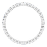 10K Gold Round Natural Diamond Shared-Prong Eternity Band – 1.7 mm Stones - White Gold - view 2