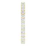 10K Gold Round Natural Diamond Shared-Prong Eternity Band – 2 mm Stones - Yellow Gold - view 4