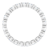 10K Gold Round Lab-Grown Diamond Shared-Prong Eternity Band – 3 mm Stones - White Gold - view 2