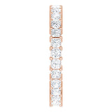 10K Gold Square Lab-Grown Diamond Shared-Prong Eternity Band – 2.25x2.25 mm Stones - Rose Gold - view 4