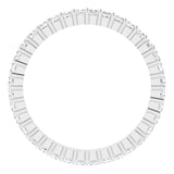 10K Gold Square Natural Diamond Shared-Prong Eternity Band – 1.75x1.75 mm Stones - White Gold - view 2