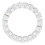 10K Gold Square Natural Diamond Shared-Prong Eternity Band – 3.75x3.75 mm Stones - White Gold - view 2