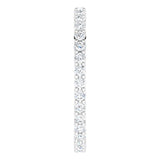 10K Gold Round Natural Diamond Shared-Prong Eternity Band – 1.75 mm Stones - White Gold - view 4