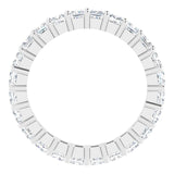 10K Gold Square Lab-Grown Diamond Shared-Prong Eternity Band – 2.75x2.75 mm Stones - White Gold - view 2