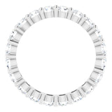 10K Gold Round Natural Diamond Shared-Prong Eternity Band – 3.2 mm Stones - White Gold - view 2