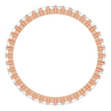 10K Gold Round Lab-Grown Diamond Shared-Prong Eternity Band – 1.5 mm Stones - Rose Gold - view 2
