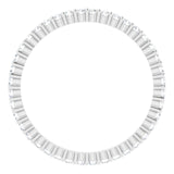 10K Gold Round Natural Diamond Shared-Prong Eternity Band – 1.5 mm Stones - White Gold - view 2