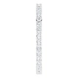 10K Gold Round Lab-Grown Diamond Shared-Prong Eternity Band – 1.7 mm Stones - White Gold - view 4