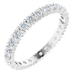 Platinum Round Lab-Grown Diamond Shared-Prong Eternity Band – 2.25 mm Stones