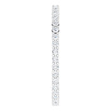 10K Gold Round Lab-Grown Diamond Shared-Prong Eternity Band – 1.5 mm Stones - White Gold - view 4