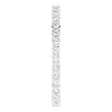 10K Gold Round Natural Diamond Shared-Prong Eternity Band – 1.75 mm Stones - White Gold - view 4