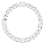 10K Gold Square Lab-Grown Diamond Shared-Prong Eternity Band – 2.25x2.25 mm Stones - White Gold - view 2