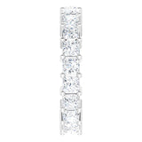 10K Gold Square Natural Diamond Shared-Prong Eternity Band – 3.25x3.25 mm Stones - White Gold - view 4