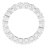 10K Gold Square Natural Diamond Shared-Prong Eternity Band – 3.75x3.75 mm Stones - White Gold - view 2
