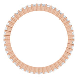 10K Gold Square Lab-Grown Diamond Shared-Prong Eternity Band – 1.25x1.25 mm Stones - Rose Gold - view 2