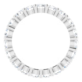 10K Gold Round Natural Diamond Shared-Prong Eternity Band – 3.4 mm Stones - White Gold - view 2
