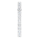 10K Gold Round Natural Diamond Shared-Prong Eternity Band – 2.25 mm Stones - White Gold - view 4