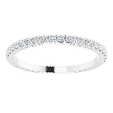 10K Gold Round Lab-Grown Diamond Shared-Prong Eternity Band – 1.5 mm Stones - White Gold - view 3