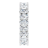 10K Gold Oval Lab-Grown Diamond Shared-Prong Eternity Band – 5x3 mm Stones - White Gold - view 4