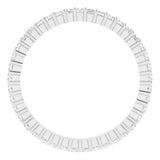 10K Gold Square Natural Diamond Shared-Prong Eternity Band – 1.5x1.5 mm Stones - White Gold - view 2