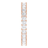 10K Gold Square Natural Diamond Shared-Prong Eternity Band – 2.25x2.25 mm Stones - Rose Gold - view 4