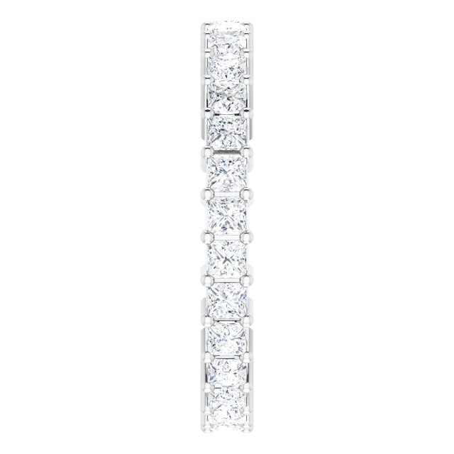 10K Gold Square Lab-Grown Diamond Shared-Prong Eternity Band – 2.25x2.25 mm Stones - White Gold - view 4
