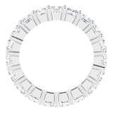 10K Gold Square Lab-Grown Diamond Shared-Prong Eternity Band – 3.5x3.5 mm Stones - White Gold - view 2