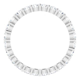 10K Gold Round Lab-Grown Diamond Shared-Prong Eternity Band – 2.5 mm Stones - White Gold - view 2