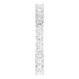 10K Gold Square Lab-Grown Diamond Shared-Prong Eternity Band – 2x2 mm Stones - White Gold - view 4