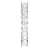 10K Gold Square Lab-Grown Diamond Shared-Prong Eternity Band – 3x3 mm Stones - Rose Gold - view 4