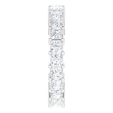 10K Gold Square Lab-Grown Diamond Shared-Prong Eternity Band – 3x3 mm Stones - White Gold - view 4