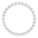 10K Gold Round Lab-Grown Diamond Shared-Prong Eternity Band – 2.25 mm Stones - White Gold - view 2