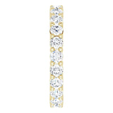 14K Gold Round Lab-Grown Diamond Shared-Prong Eternity Band – 3 mm Stones (1 3/4–2 1/3 CTW) - Yellow Gold - view 4