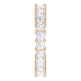 10K Gold Square Natural Diamond Shared-Prong Eternity Band – 2.75x2.75 mm Stones - Rose Gold - view 4