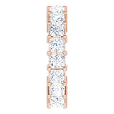 10K Gold Square Lab-Grown Diamond Shared-Prong Eternity Band – 3.75x3.75 mm Stones - Rose Gold - view 4