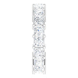 10K Gold Square Natural Diamond Shared-Prong Eternity Band – 3.75x3.75 mm Stones - White Gold - view 4