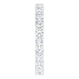 10K Gold Round Lab-Grown Diamond Shared-Prong Eternity Band – 2.75 mm Stones - White Gold - view 4