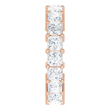 10K Gold Square Lab-Grown Diamond Shared-Prong Eternity Band – 3.75x3.75 mm Stones - Rose Gold - view 4