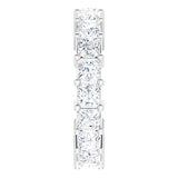 10K Gold Square Lab-Grown Diamond Shared-Prong Eternity Band – 3.75x3.75 mm Stones - White Gold - view 4