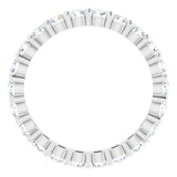 10K Gold Round Natural Diamond Shared-Prong Eternity Band – 2.5 mm Stones - White Gold - view 2