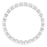 10K Gold Round Natural Diamond Shared-Prong Eternity Band – 2.5 mm Stones - White Gold - view 2