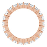 14K Gold Square Lab-Grown Diamond Shared-Prong Eternity Band – 2.5x2.5 mm Stones - Rose Gold - view 2