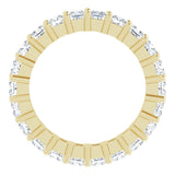 10K Gold Square Natural Diamond Shared-Prong Eternity Band – 2.5x2.5 mm Stones - Yellow Gold - view 2