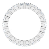 Platinum Square Lab-Grown Diamond Shared-Prong Eternity Band – 2.5x2.5 mm Stones - view 2