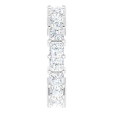 10K Gold Square Natural Diamond Shared-Prong Eternity Band – 3.5x3.5 mm Stones - White Gold - view 4