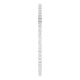 10K Gold Round Natural Diamond Shared-Prong Eternity Band – 1 mm Stones - White Gold - view 4