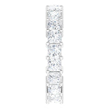 10K Gold Square Natural Diamond Shared-Prong Eternity Band – 3.25x3.25 mm Stones - White Gold - view 4